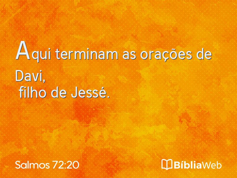 Salmos 72:20 em imagem para compartilhar