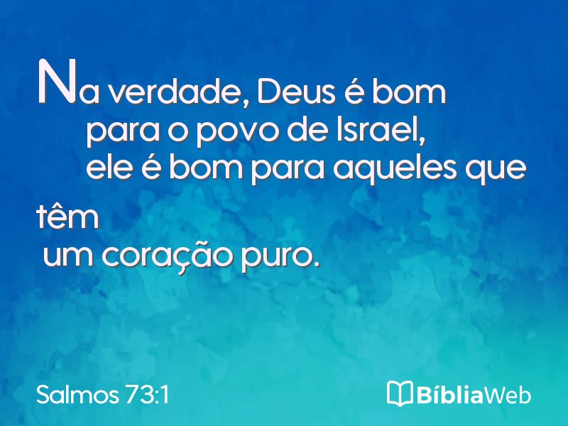 Salmos 73:1 em imagem para compartilhar