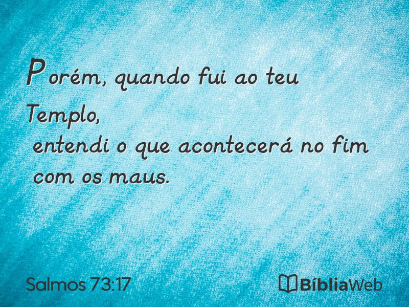 Salmos 73:17 em imagem para compartilhar
