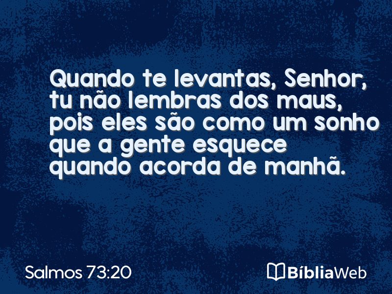 Salmos 73:20 em imagem para compartilhar