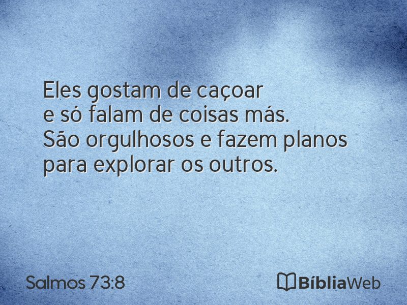 Salmos 73:8 em imagem para compartilhar