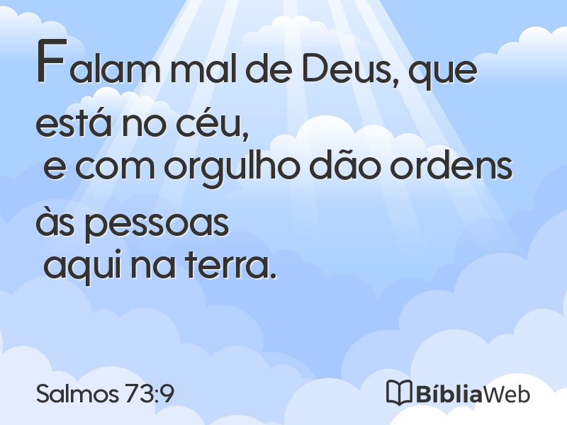 Salmos 73:9 em imagem para compartilhar