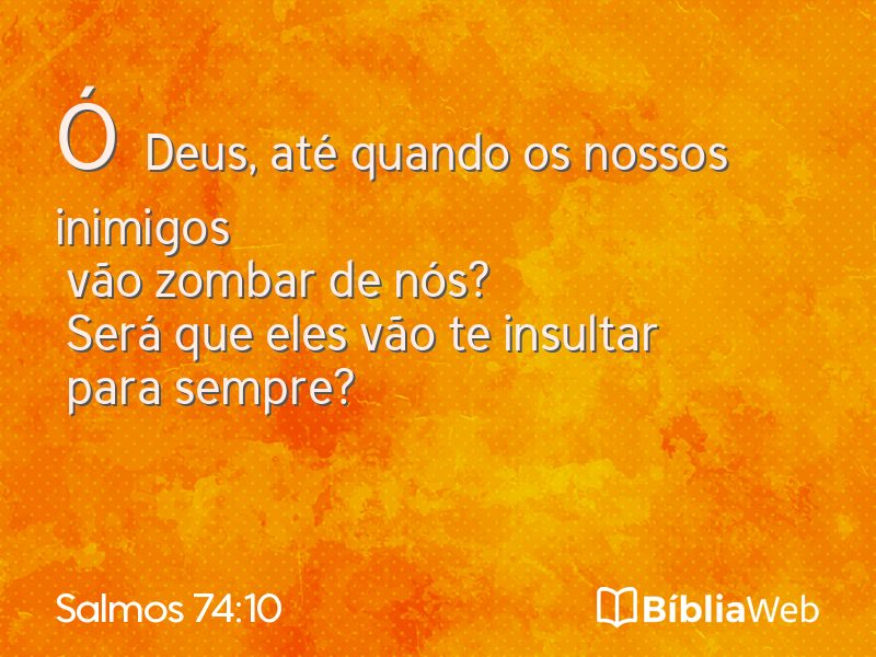 Salmos 74:10 em imagem para compartilhar