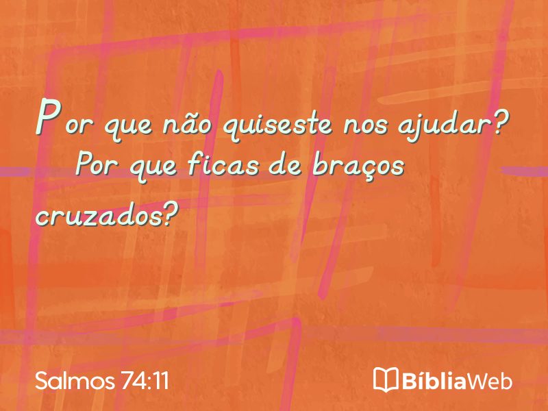 Salmos 74:11 em imagem para compartilhar