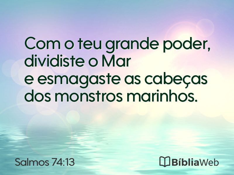 Salmos 74:13 em imagem para compartilhar