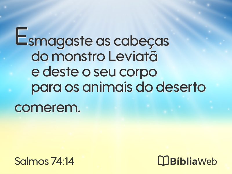 Salmos 74:14 em imagem para compartilhar