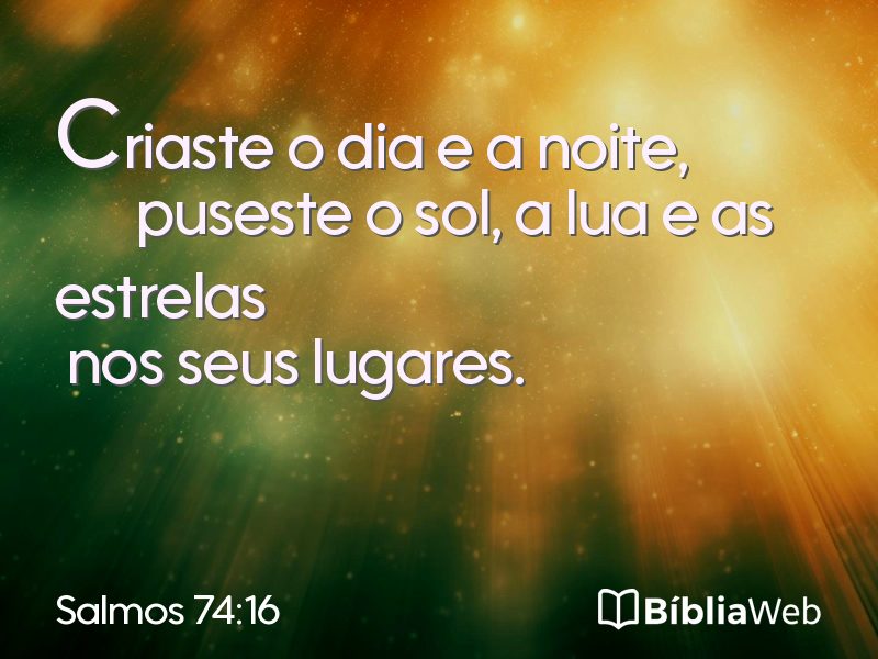 Salmos 74:16 em imagem para compartilhar