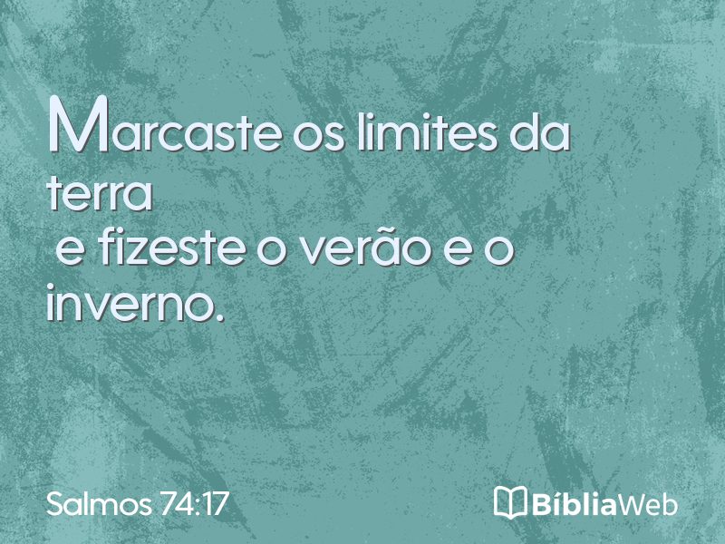 Salmos 74:17 em imagem para compartilhar