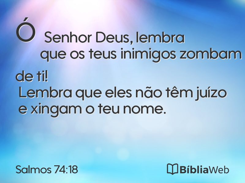 Salmos 74:18 em imagem para compartilhar