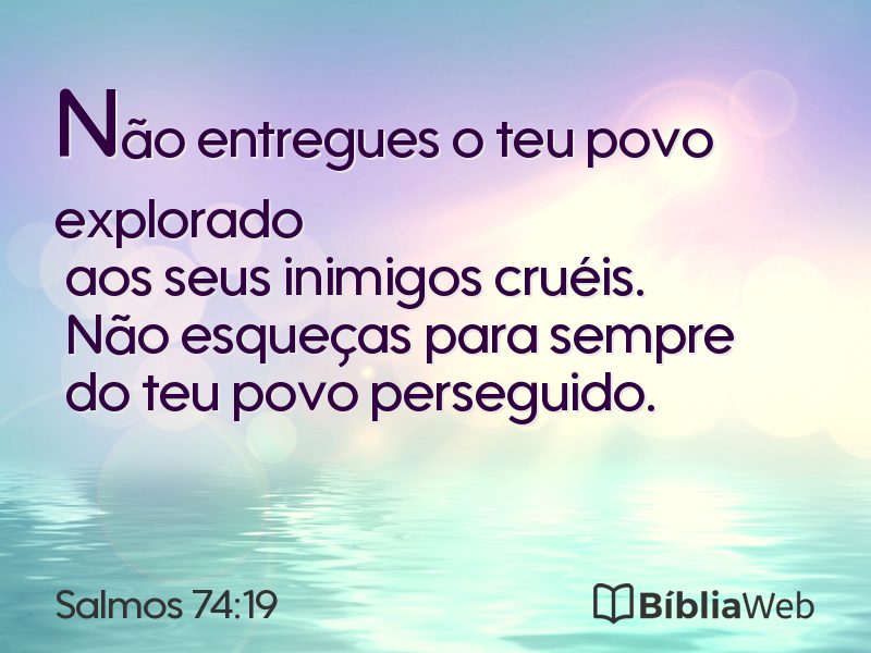 Salmos 74:19 em imagem para compartilhar