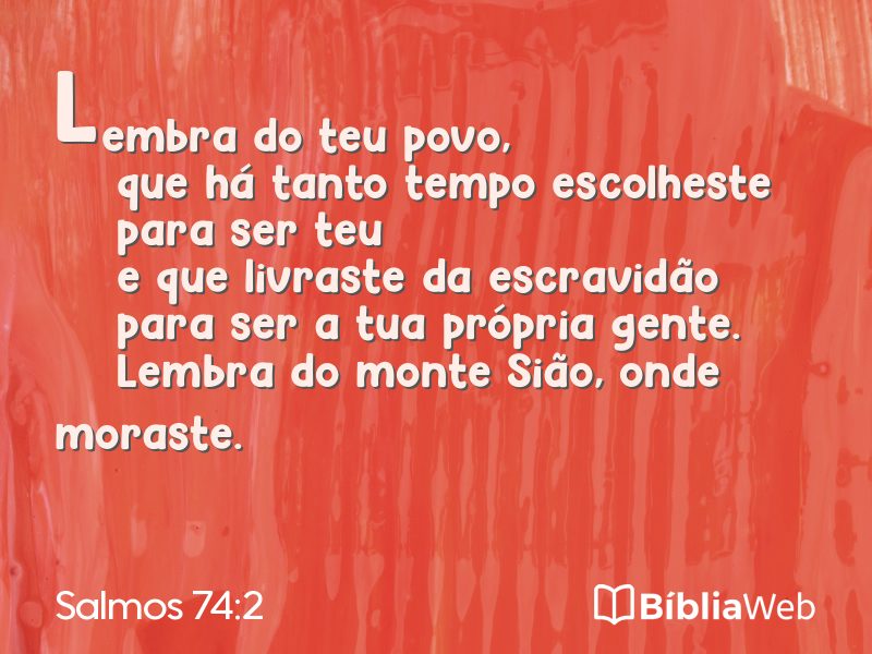 Salmos 74:2 em imagem para compartilhar