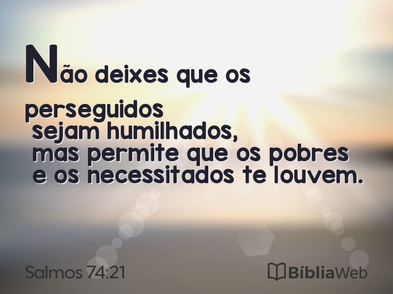Salmos 74:21 em imagem para compartilhar