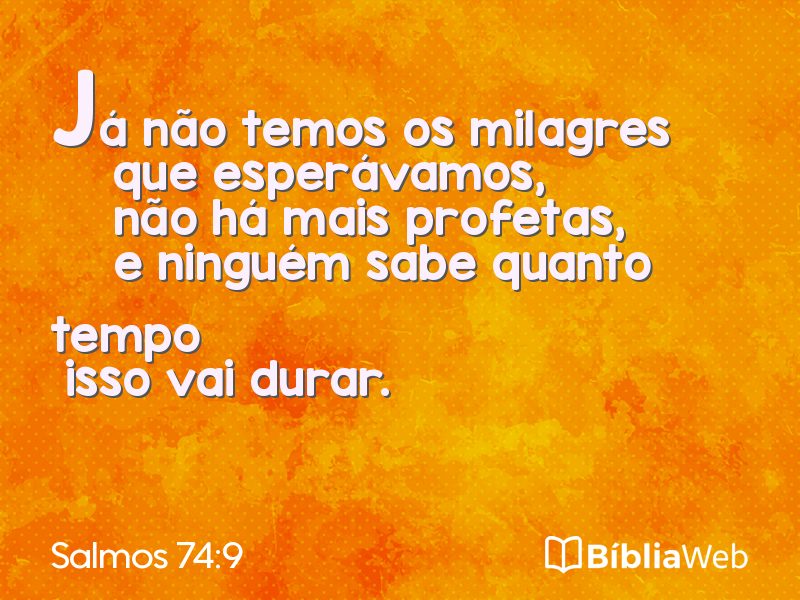 Salmos 74:9 em imagem para compartilhar