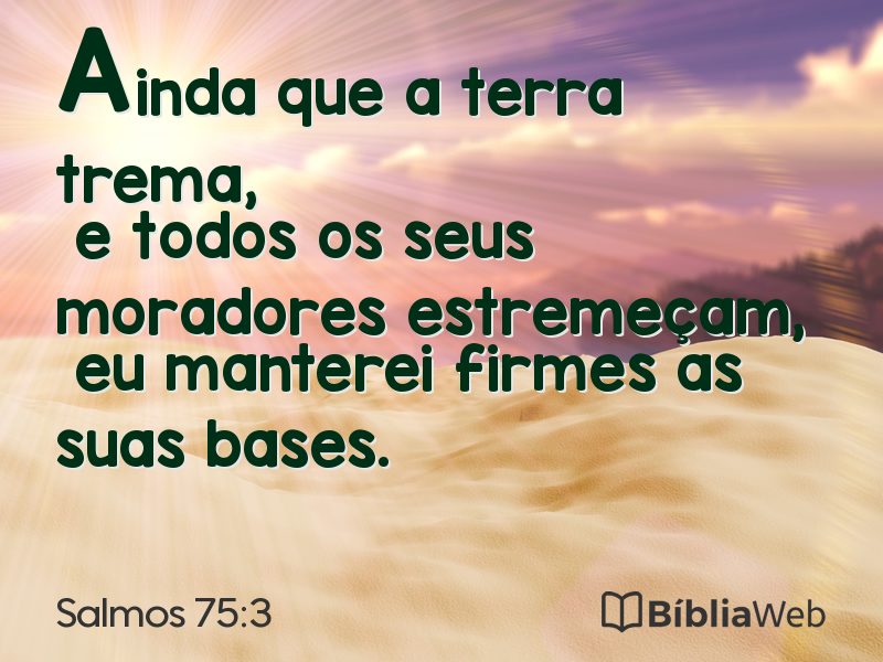 Salmos 75:3 em imagem para compartilhar