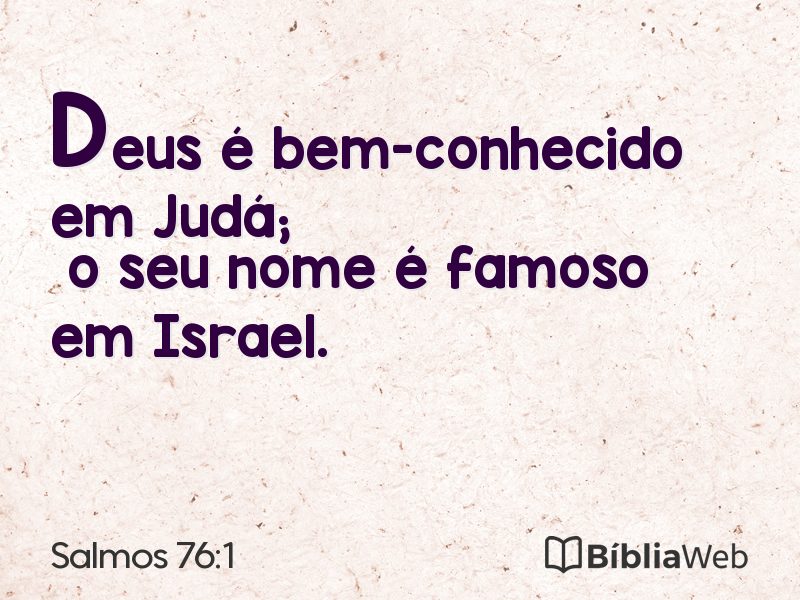 Salmos 76:1 em imagem para compartilhar