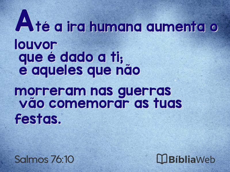 Salmos 76:10 em imagem para compartilhar