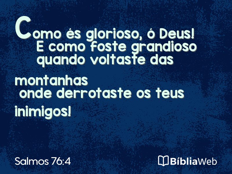 Salmos 76:4 em imagem para compartilhar