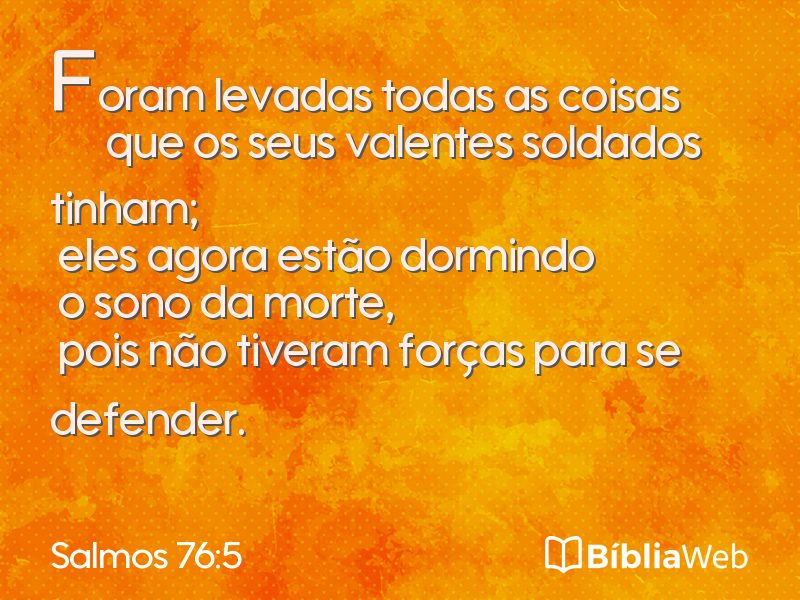 Salmos 76:5 em imagem para compartilhar
