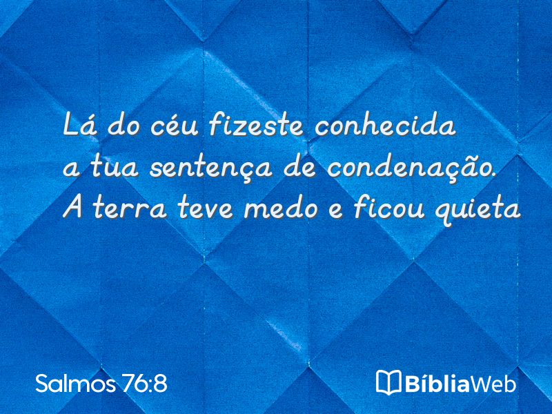 Salmos 76:8 em imagem para compartilhar