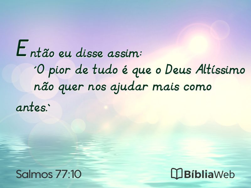 Salmos 77:10 em imagem para compartilhar