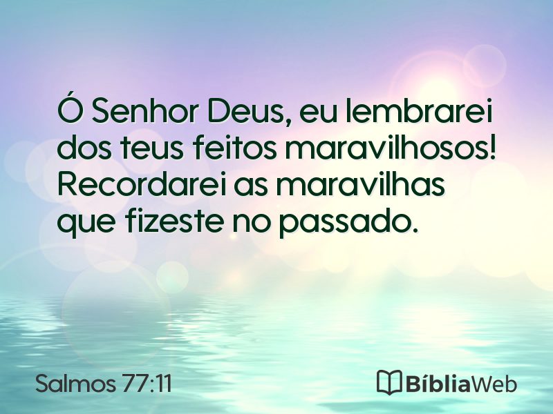 Salmos 77:11 em imagem para compartilhar
