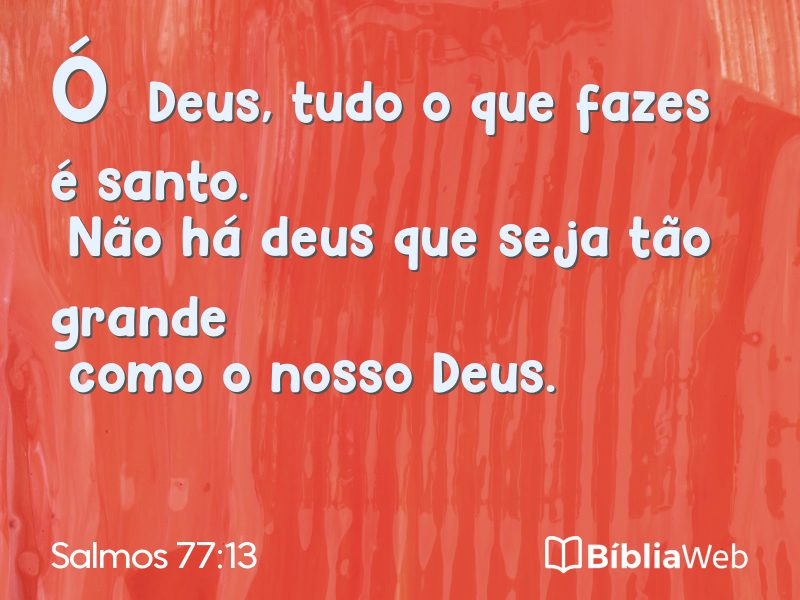 Salmos 77:13 em imagem para compartilhar