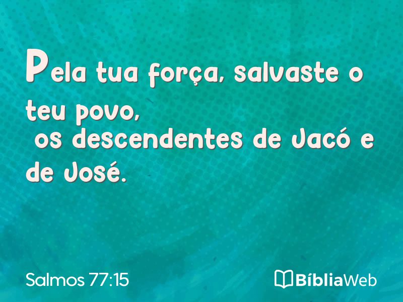 Salmos 77:15 em imagem para compartilhar