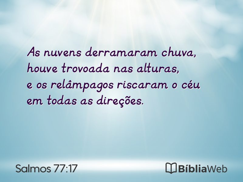 Salmos 77:17 em imagem para compartilhar