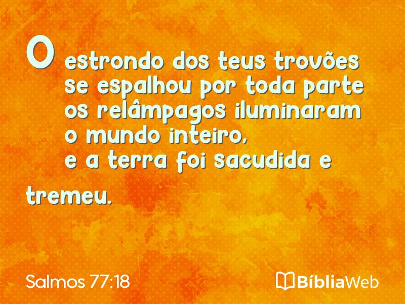 Salmos 77:18 em imagem para compartilhar