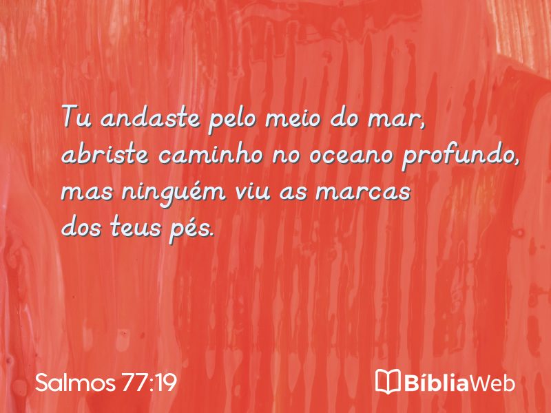 Salmos 77:19 em imagem para compartilhar
