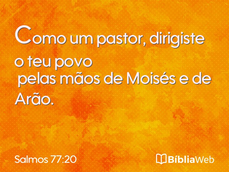 Salmos 77:20 em imagem para compartilhar