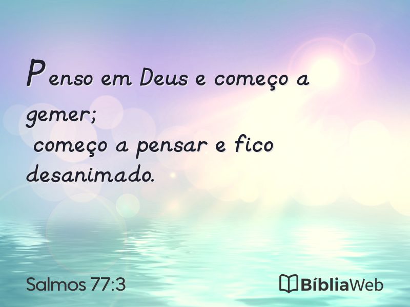 Salmos 77:3 em imagem para compartilhar