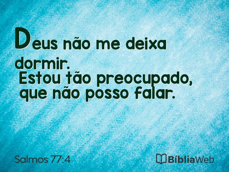 Salmos 77:4 em imagem para compartilhar