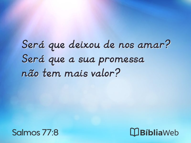 Salmos 77:8 em imagem para compartilhar