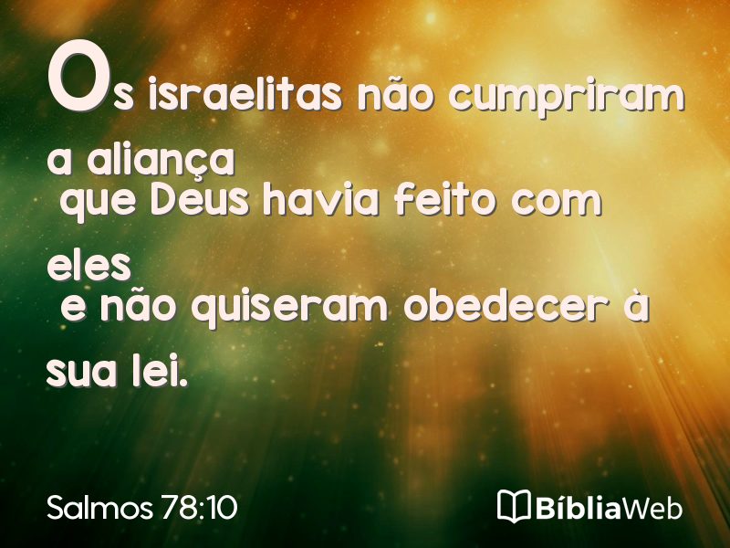 Salmos 78:10 em imagem para compartilhar