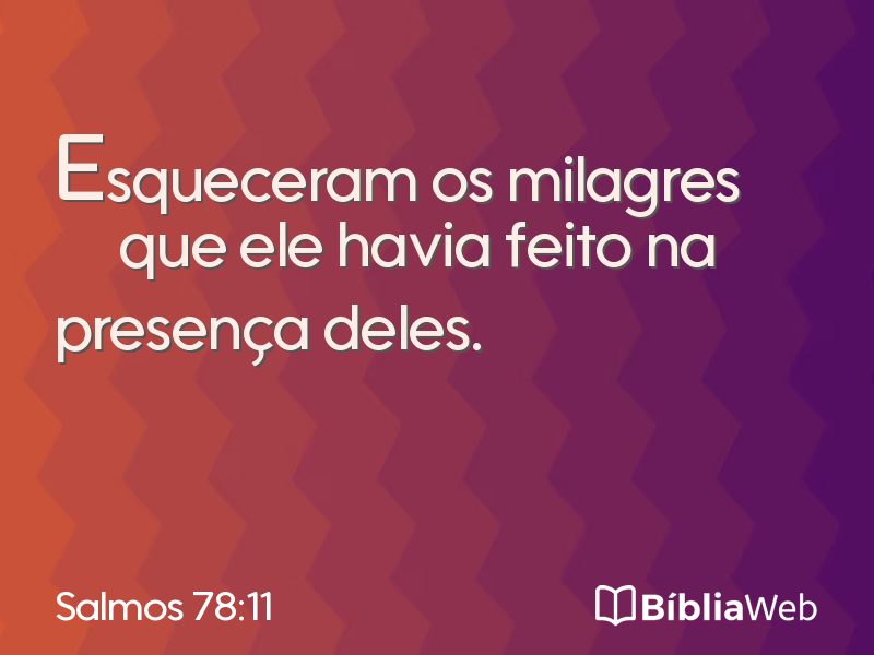Salmos 78:11 em imagem para compartilhar