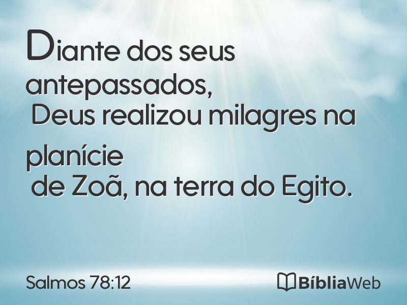 Salmos 78:12 em imagem para compartilhar
