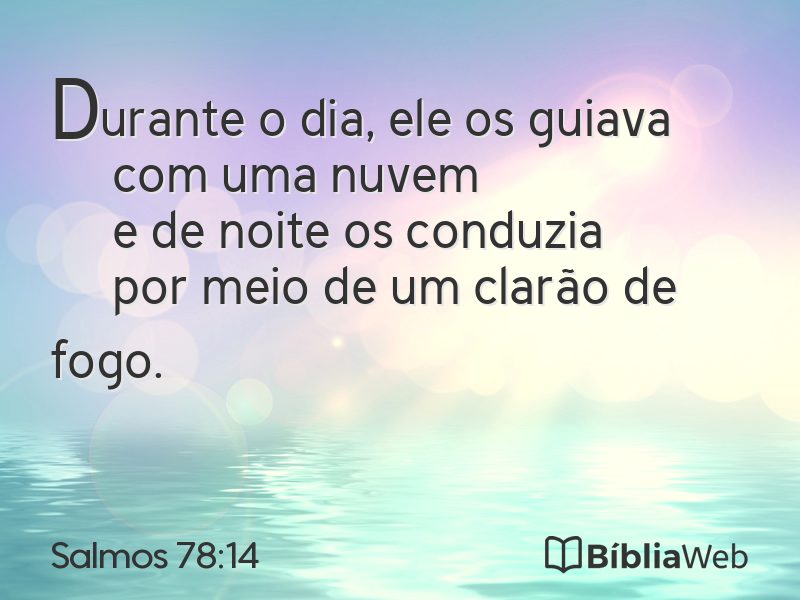Salmos 78:14 em imagem para compartilhar