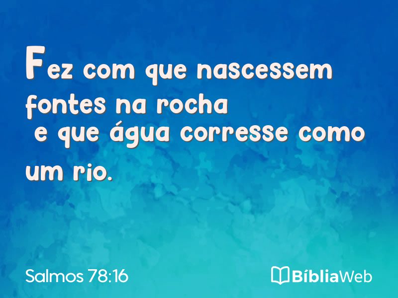 Salmos 78:16 em imagem para compartilhar