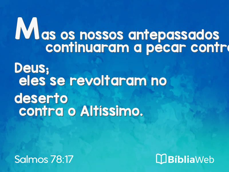 Salmos 78:17 em imagem para compartilhar