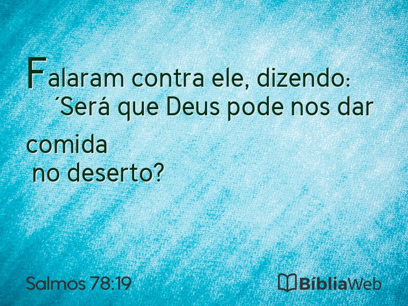 Salmos 78:19 em imagem para compartilhar