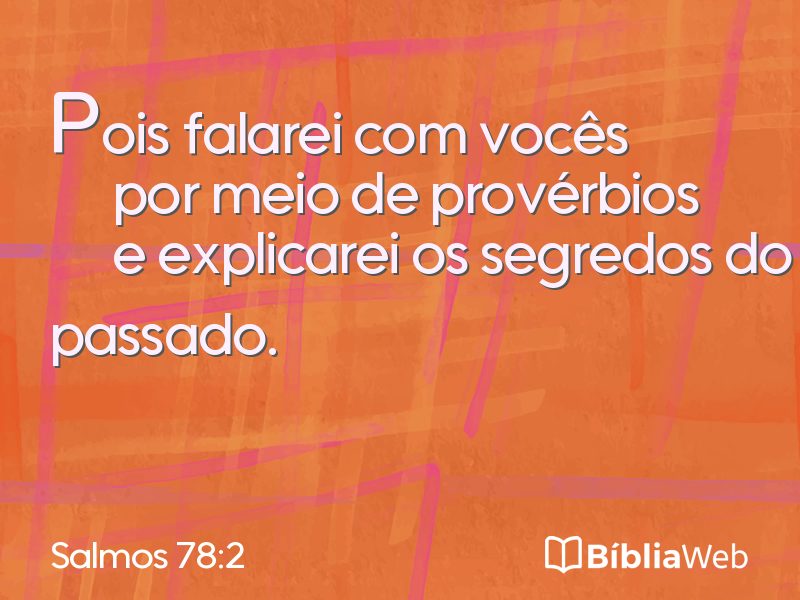 Salmos 78:2 em imagem para compartilhar