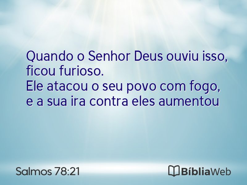 Salmos 78:21 em imagem para compartilhar