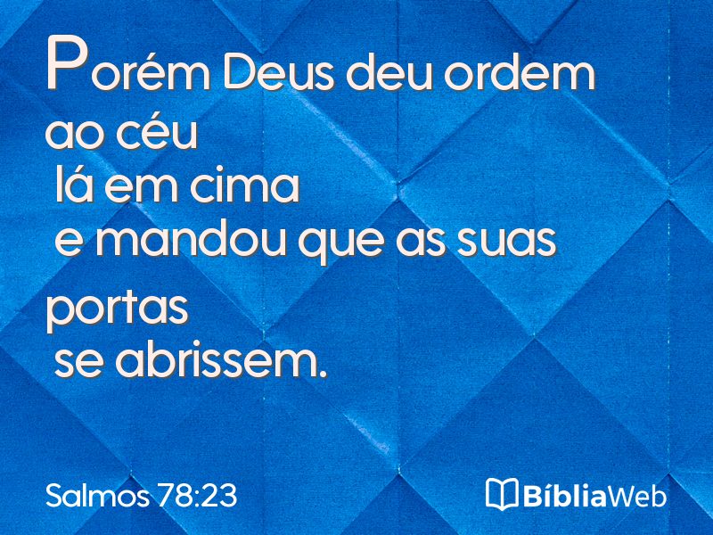 Salmos 78:23 em imagem para compartilhar
