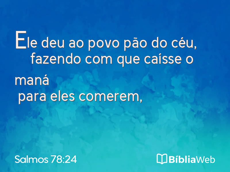 Salmos 78:24 em imagem para compartilhar