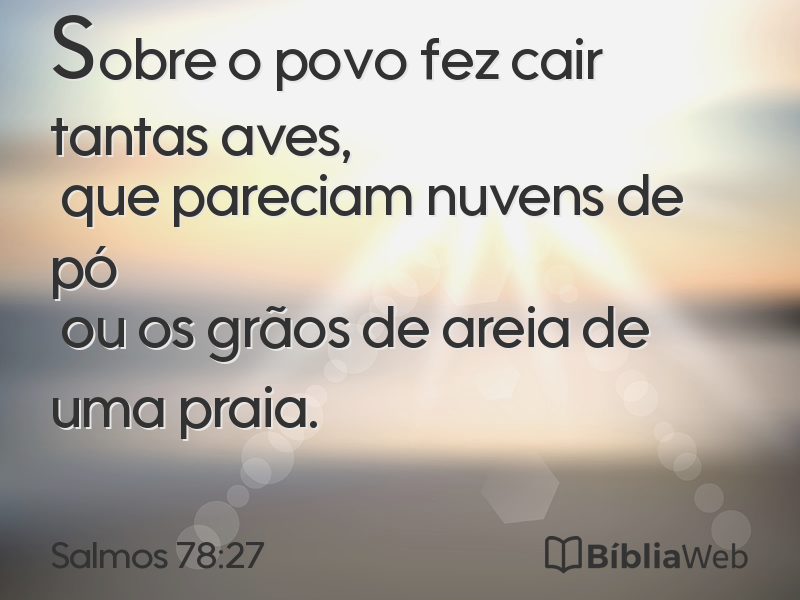 Salmos 78:27 em imagem para compartilhar