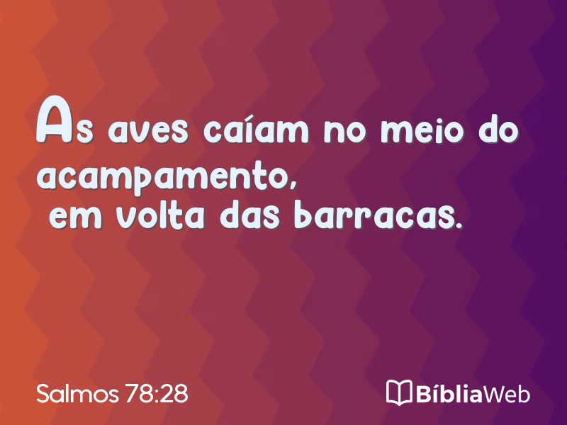 Salmos 78:28 em imagem para compartilhar