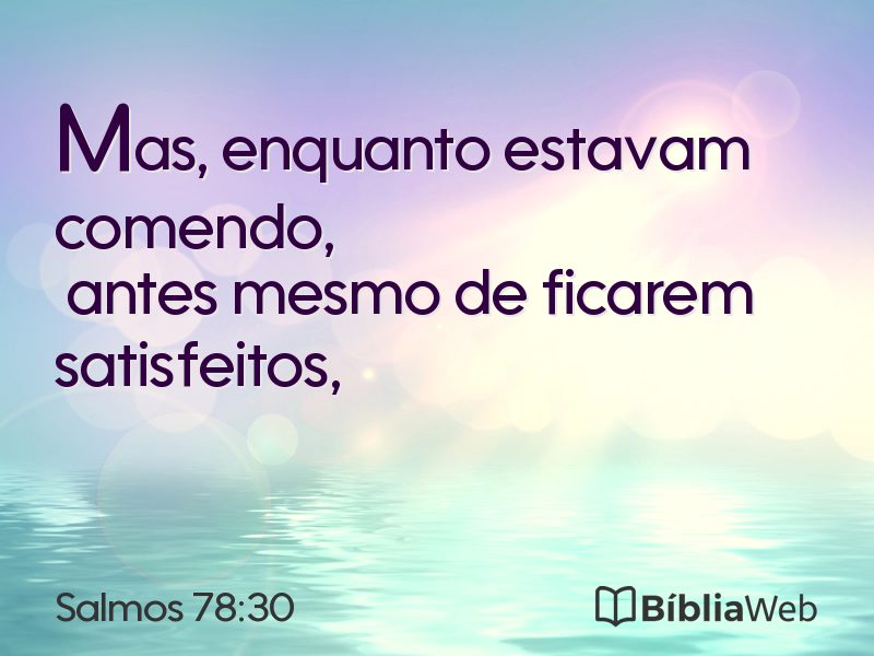 Salmos 78:30 em imagem para compartilhar