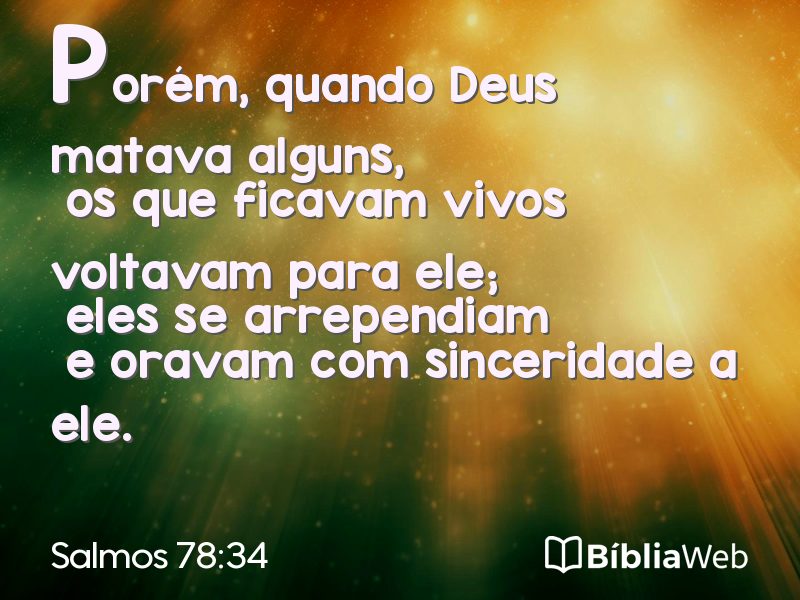 Salmos 78:34 em imagem para compartilhar
