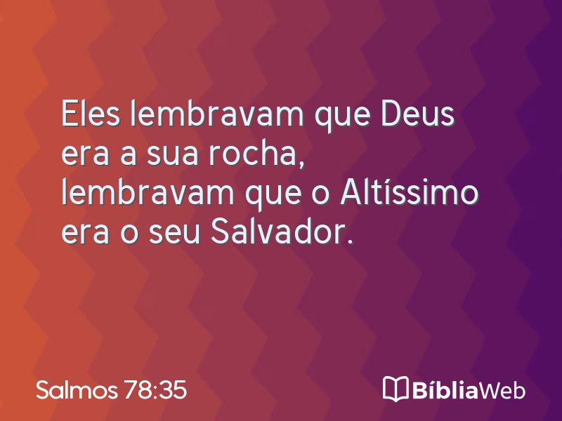 Salmos 78:35 em imagem para compartilhar